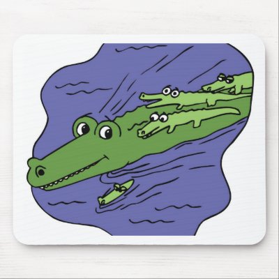 Alligator-10115 Mouse Mat by junglewalkcom