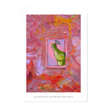 Alligator and bird balance of power fun unique art print