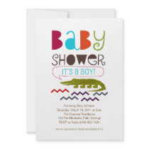 Alligator Baby Shower Invitations