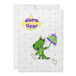 Alligator Beads Fleur de Lis Mardi Gras Party Announcement