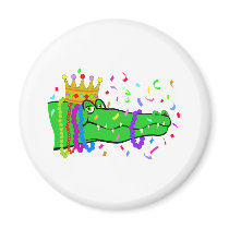 Alligator Beads Mardi Gras Fridge Magnets
