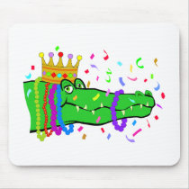 Alligator Beads Mardi Gras Mouse Pads