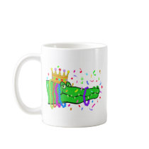 Alligator Beads Mardi Gras Coffee Mugs
