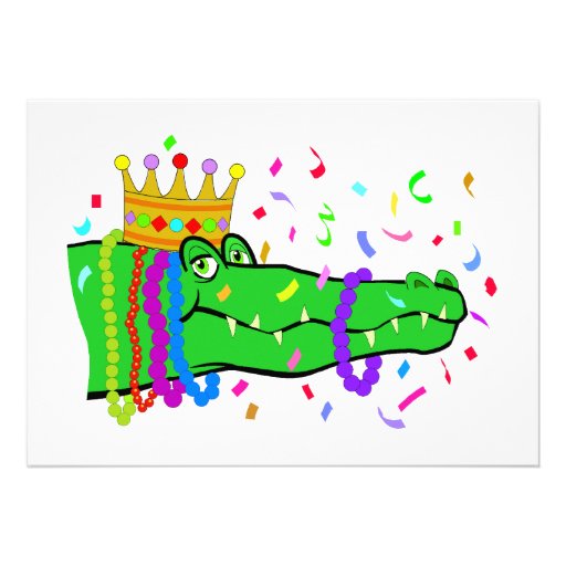 Alligator Beads Party Announcements
