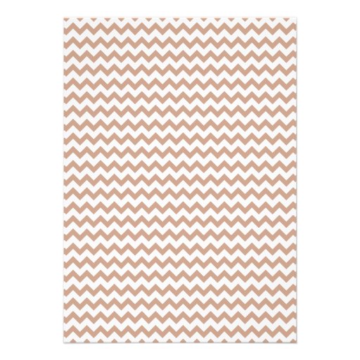 Alligator; Brown Chevron Custom Invitation