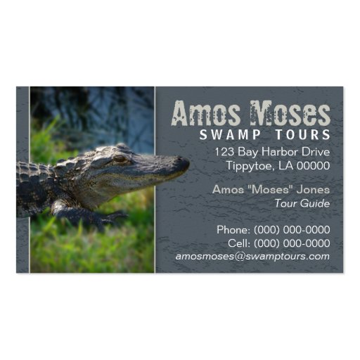 Alligator Business Card (front side)