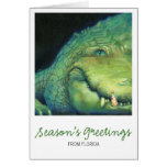 Alligator Christmas Card