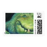 Alligator Christmas postage stamp