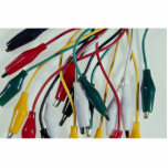 Alligator clips spread on white background photo cut out