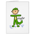 Alligator Dress Up Tshirts and Gifts Greeting Cards