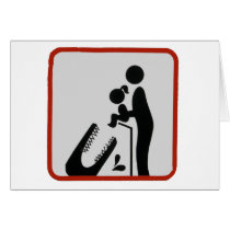 Alligator Feeding Time Greeting Card