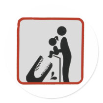 Alligator Feeding Time Stickers