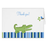 Alligator Folded Thank you notes - Blue/Green cards