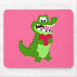 Alligator in Love Mouse Pad