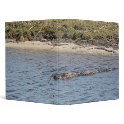 Alligator in the Water Avery Binder by ValeriesGallery