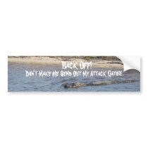 Alligator in the Water Customizable Bumper Sticker