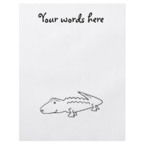 Alligator lineart full color flyer