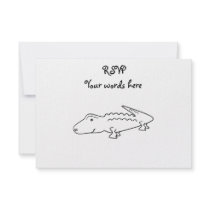 Alligator lineart custom invite