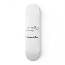 Alligator lineart skate board