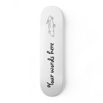 Alligator lineart custom skate board