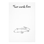 Alligator lineart stationery paper