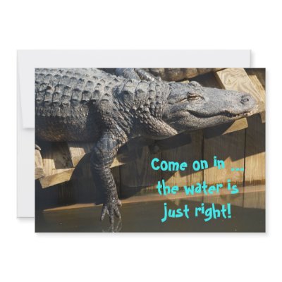 Alligator On Dock Invite by LivingLife