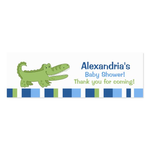 Alligator Skinny Business Card Favor Tag (front side)