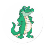 Alligator Round Stickers