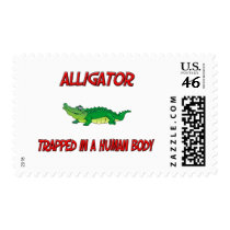 Alligator trapped in a human body postage by AnimalShirts Alligator trapped in a human body postage
