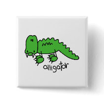 Alligator Tshirts and Gifts Button