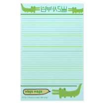 Alligator - Waga Waga (blue bg) stationery