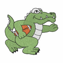 Alligator with Football embroidered shirts by ZazzleEmbroidery Alligator with Football embroidered shirts