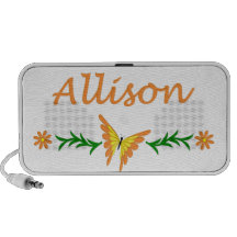 Allison (Orange Butterfly) Notebook Speakers