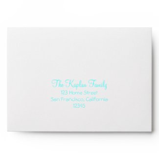 Allison Rachel RSVPBat Mitzvah Wedding Blue Pearls envelope