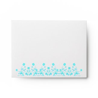 Allison Thank You Mitzvah Wedding Blue Pearls envelope