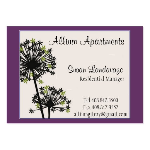 Allium Business Card (front side)