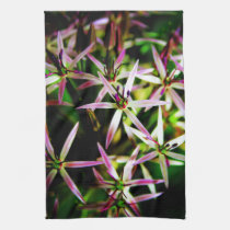 Allium Flower floral art kitchen Tea towel kitchen towels
