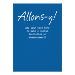 Allons-y Invitation