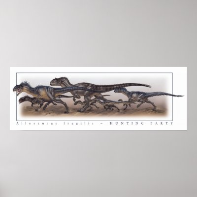Allosaurus Hunting Party Print by DemonPuppy
