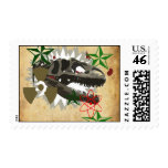 Allosaurus Postage Stamp