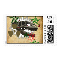Allosaurus Postage Stamp