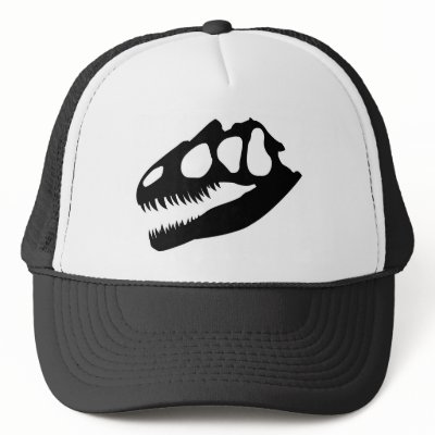 ALLOSAURUS SKULL MESH HATS by twilight_cat