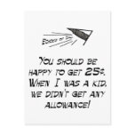 Allowance Post Card