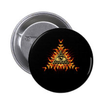 Allsehendes eye of God, pyramid, planning Pinback Button