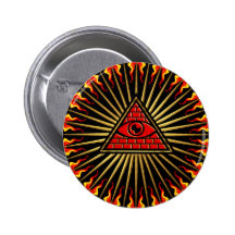 Allsehendes eye of God, pyramid, planning Buttons