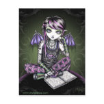 Ally Bat Winged Emo Ipod Fairy Postcard