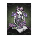 Ally Bat Winged Emo Ipod Fairy Postcard by mykajelina Ally Bat Winged Emo Ipod Fairy Postcard