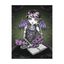 Ally Bat Winged Emo Ipod Fairy Postcard by mykajelina Ally Bat Winged Emo Ipod Fairy Postcard