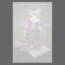 "Ally" Emo School Girl Fairy Art Stationery by mykajelina "Ally" Emo School Girl Fairy Art Stationery