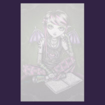 "Ally" Emo School Girl Fairy Art Stationery